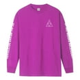 thumbnail image 1 of HUF Men's Essential Triple Triangle Long Sleeve Tee T-Shirt (Small, Sangria), 1 of 2