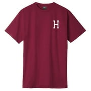 HUF Mens Essentials Classic H Graphic Tee T-Shirt - Brick Small