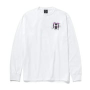 HUF Men's Giga Melted Long Sleeve Tee T-Shirt (Medium, White)