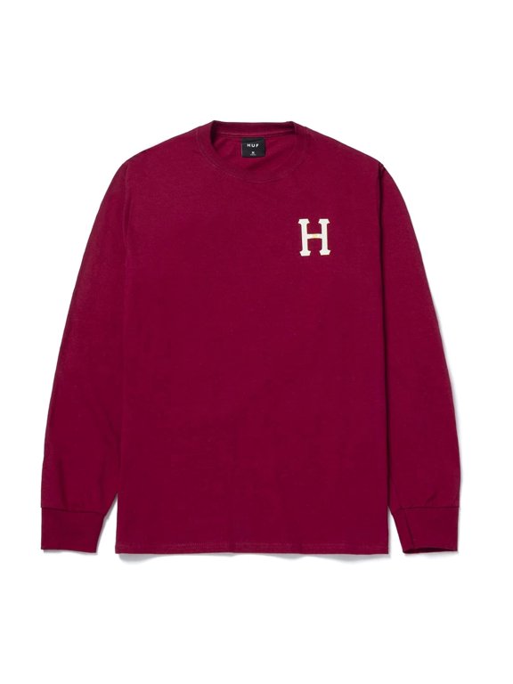 Men's Monogram Classic H Long Sleeve Tee T-Shirt - Brick (Small)