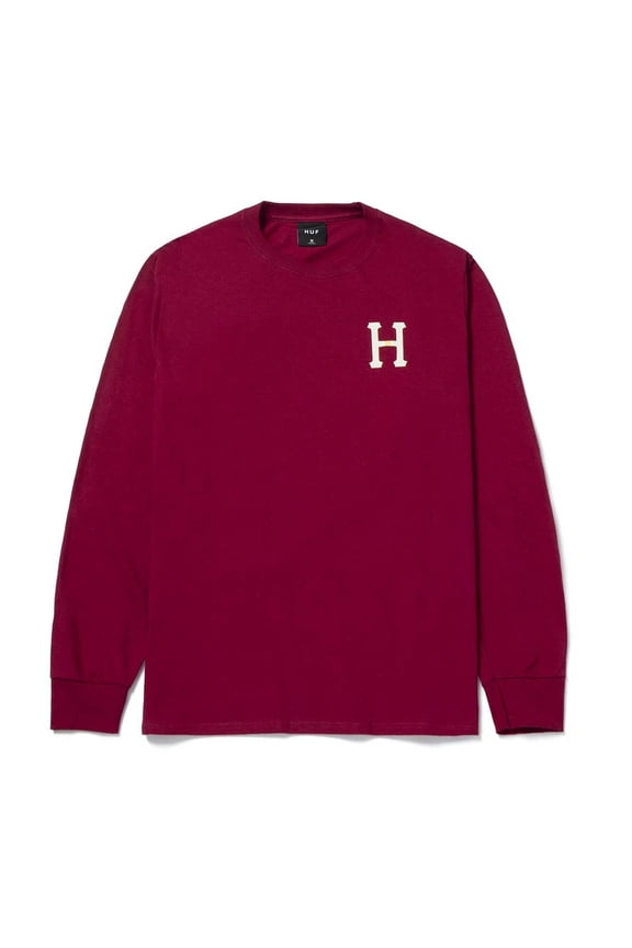 Men's Monogram Classic H Long Sleeve Tee T-Shirt - Brick (Small)