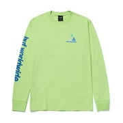 HUF Men's Prism Logo Sportif Long Sleeve Tee T-Shirt (Small, Lime)