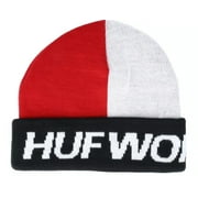 HUF Mens Street Block Beanie - Red/White