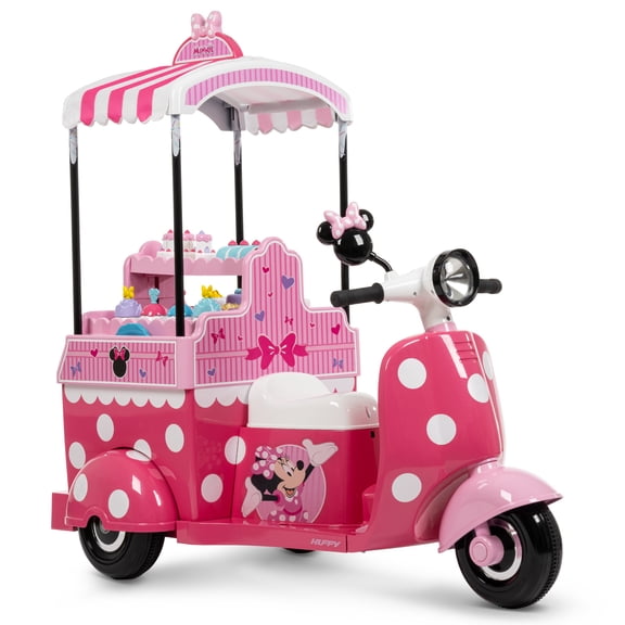 Huffy 6V Disney Minnie Mouse Bakery Kart Ride-On, Ages 3-7, Kids, Pink