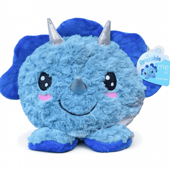 HUG ME Reversible Flip Dinosaur Plush Toy Grump-asaurus Rex Stuffed Animal Soft Double-Sided Mood Plush