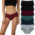 thumbnail image 1 of HUG YOURSELF Women's Cotton Underwear Soft Hipster Stretch Breathable Panties for Women,6 Pack(XL,Dark), 1 of 6