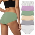 thumbnail image 1 of HUG YOURSELF Women's Cotton Underwear Soft Hipster Stretch Breathable Panties for Women,6 Pack(XL,Royal Mist), 1 of 4