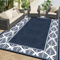 thumbnail image 1 of HUGEAR 6'x9' Outdoor Plastic Rugs Clearance Waterproof Patio Rugs, Camping Rugs, Porch Rugs, RV Rugs for outside, 1 of 5