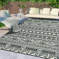 HUGEAR Boho 5'x8' Outdoor Waterproof Rug Ideal for Patios, Camping