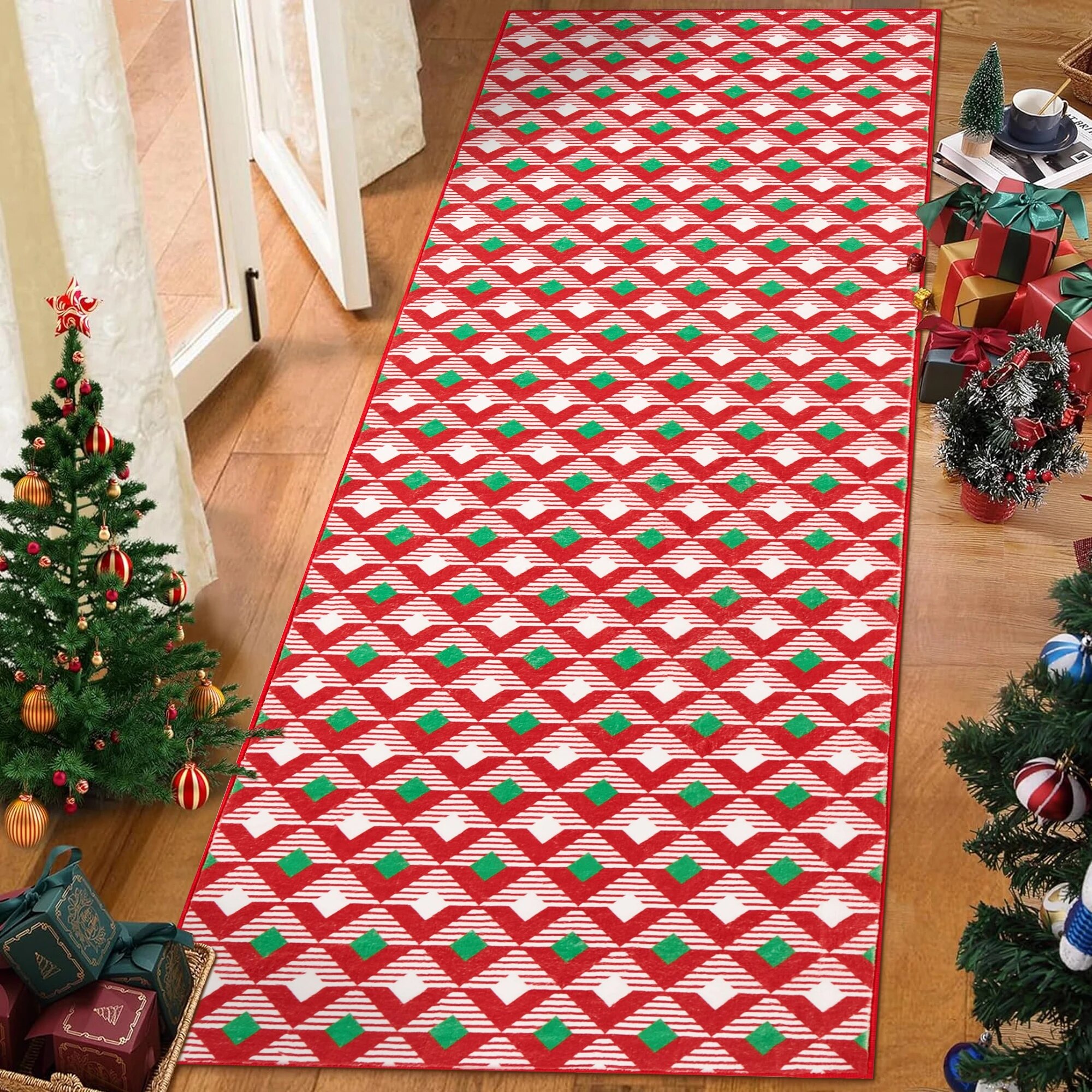 HUGEAR Christmas Runner Rugs, Area Rugs for Hallway, indoor Carpet