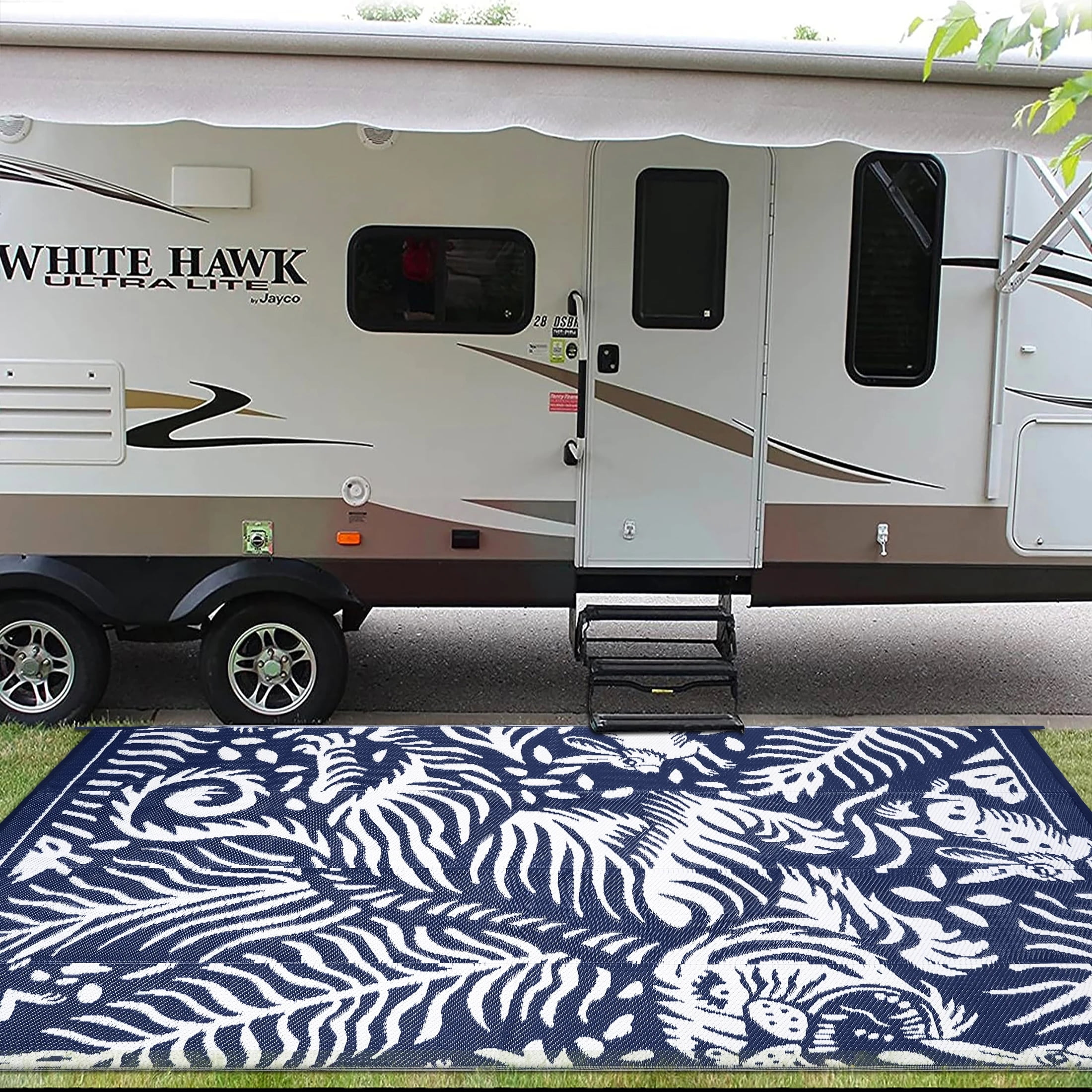 HUGEAR Outdoor Plastic Rugs on Sale Clearance 5'x8' Area Rugs