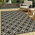 HUGEAR Outdoor Rug Clearance 5'x8' Rugs Waterproof Plastic Straw Rugs
