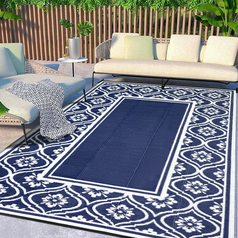 Outdoor Rugs 9x12 for Patios Clearance, Outdoor Plastic Straw Rug, Large  Portable Waterproof Reversible Camping Mats Rugs for Patios Clearance