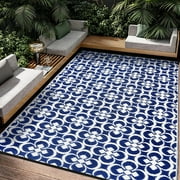 HUGEAR Outdoor Rugs on Sale Clearance 5'x8' Waterproof Patio Rugs RV Camping Rugs, Deck, Balcony, Pool Rugs