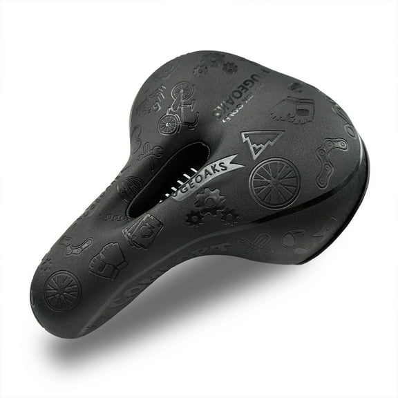 HUGEOAKS Comfort Bike Seat for Women and Men, Waterproof Bicycle Seat with Shock-Absorbing Ball and Memory Foam, Bicycle Saddle for Exercise/Mountain/DH/BMX/Road Bike