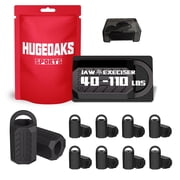 HUGEOAKS Jaw Exerciser for Men and Women, 40-110 lbs, 8 Resistance Levels 16 Count, Silicone Jawline Exercise Tablets, Powerful Jawline Trainer for Beginners, Intermediate and Advanced Users - Slims