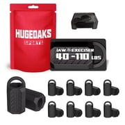 HUGEOAKS Jaw Exerciser for Men and Women, 40-110 LBS, 8 Resistance Levels 16 Count, Silicone Jawline Exercise Tablets, Powerful Jawline Trainer for Beginners, Intermediate and Advanced Users - Slims