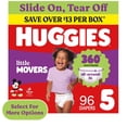 thumbnail image 1 of Huggies Little Movers 360° Pull On Diapers with 360° Waistband, Size 5 (27+ lbs), 96 Count (Select for More), 1 of 12