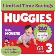 Huggies Little Movers Diapers Size 3 68ct - rated 4.7 stars from 3262 reviews