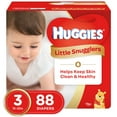 HUGGIES Little Snugglers Diapers, Size 3, 88 Count