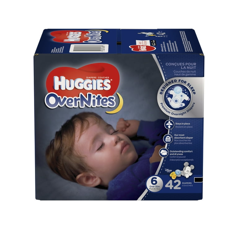 HUGGIES OverNites Diapers, Size 6, 42 Diapers 