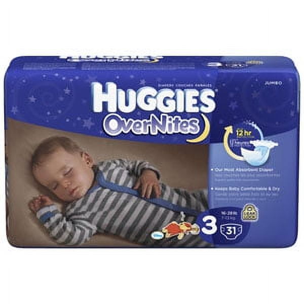 HUGGIES Overnite Diaper Step 3, 16 to 28 lb Weight Capacity, Big Pack