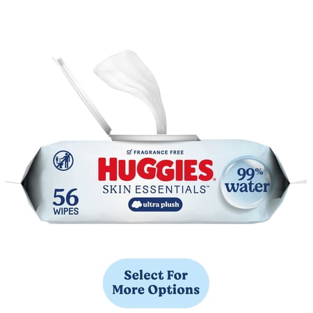 Huggies Skin Essentials Baby Wipes, 1 Pack, 56 Total Count (Select for More)