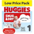 thumbnail image 1 of Huggies Snug & Dry Baby Diapers, Size 1 (8-14 lbs), 96 Count (Select for More), 1 of 12