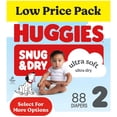 thumbnail image 1 of Huggies Snug & Dry Baby Diapers, Size 2 (12-18 lbs), 88 Count (Select for More), 1 of 12