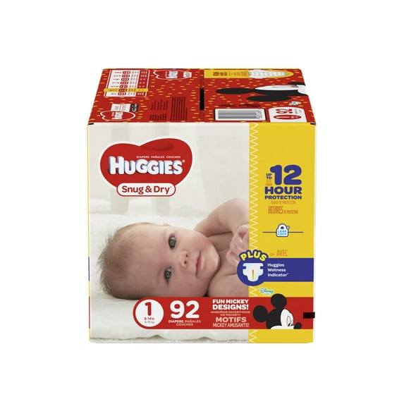 HUGGIES Snug & Dry Diapers, (Choose Diaper Size and Count)