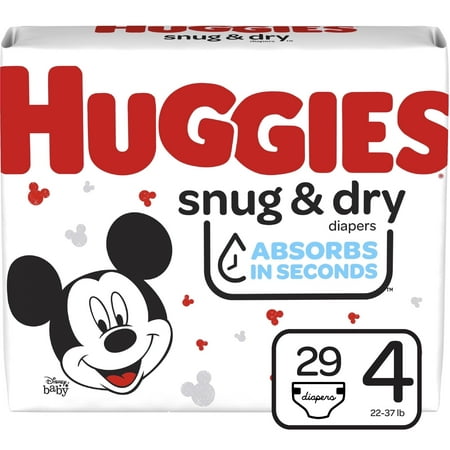 HUGGIES Snug & Dry Diapers, Size 4, 29 Diapers