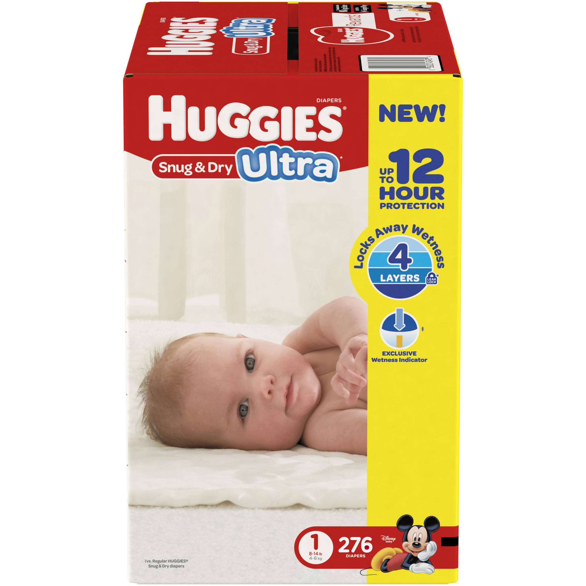 HUGGIES Snug & Dry Ultra Diapers, Size 1, 276 Diapers - image 1 of 11