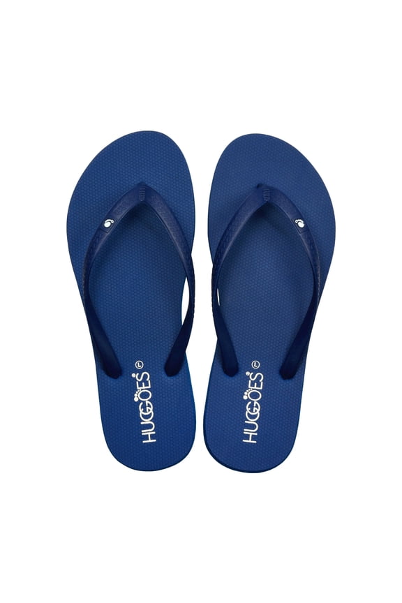 Cosmic Natural Rubber Comfort Flip Flops for Women - Navy/Navy