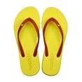 thumbnail image 1 of HUGGOES Flambe Natural Rubber Comfort Flip Flops for Women - Yellow/Red, 1 of 7