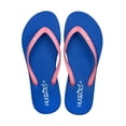 thumbnail image 1 of HUGGOES Marine Natural Rubber Comfort Flip Flops for Women - Blue/Pink, 1 of 7