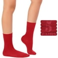 thumbnail image 1 of HUGH UGOLI Kids School Uniform Bamboo Dress Socks, 5 Pairs, 9-11 Years, Red, 1 of 5
