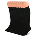 thumbnail image 1 of HUGH UGOLI Knee High Cotton Socks for Kids Girls Boys & Toddlers, Long School Uniform Socks, Soft & Comfortable,Black, 3-4 Years Old, 8 Pairs, 1 of 5