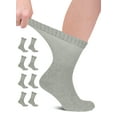 thumbnail image 1 of HUGH UGOLI Unisex Cotton Diabetic Crew Socks, Light Gray, X-Large, Shoe Size: US 12-14 for Women & US 11-13 for Men, 8 Pairs, 1 of 5