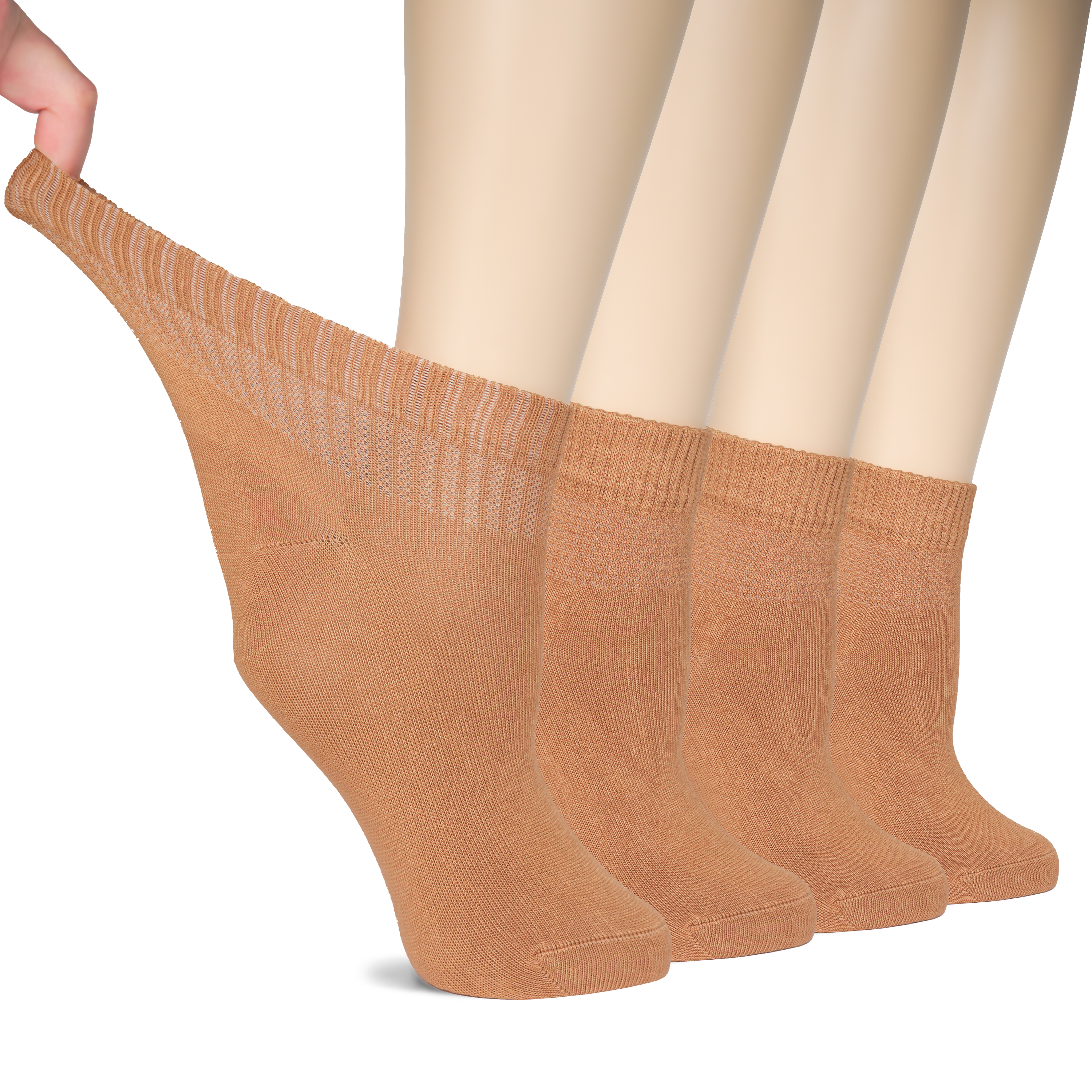 HUGH UGOLI Women Diabetic Ankle Socks, Super Soft & Thin Bamboo Socks