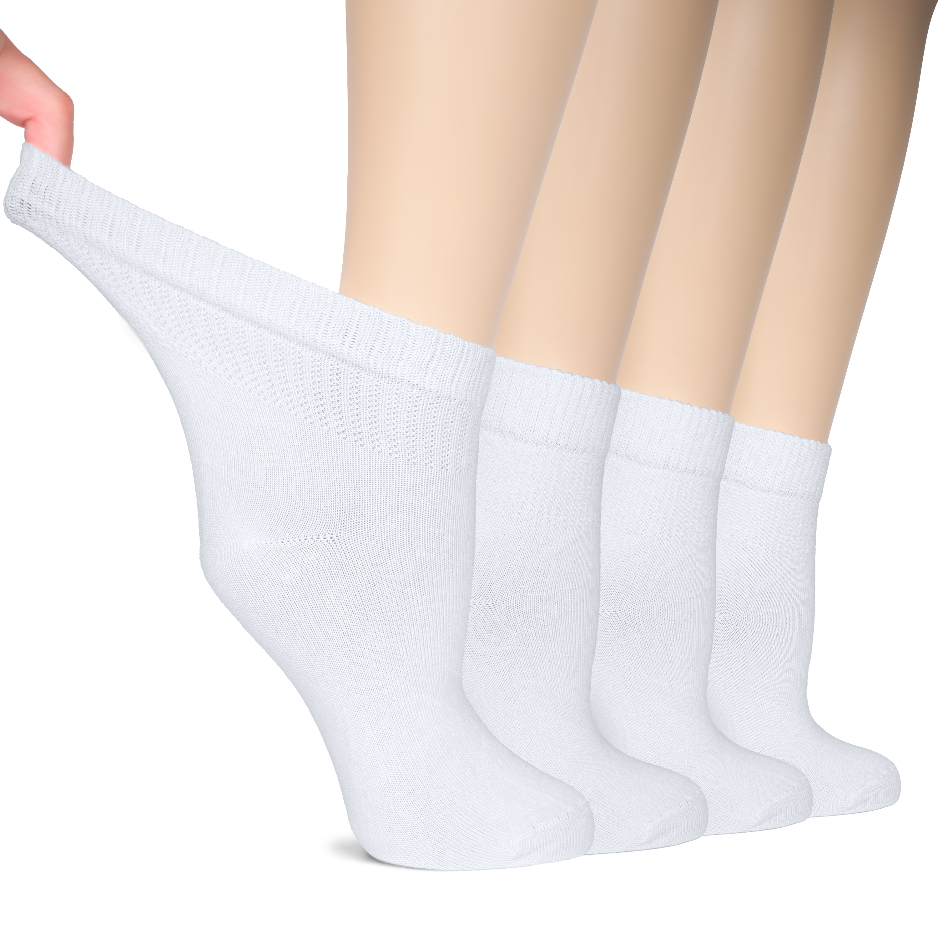 HUGH UGOLI Women Diabetic Ankle Socks, Super Soft & Thin Bamboo Socks