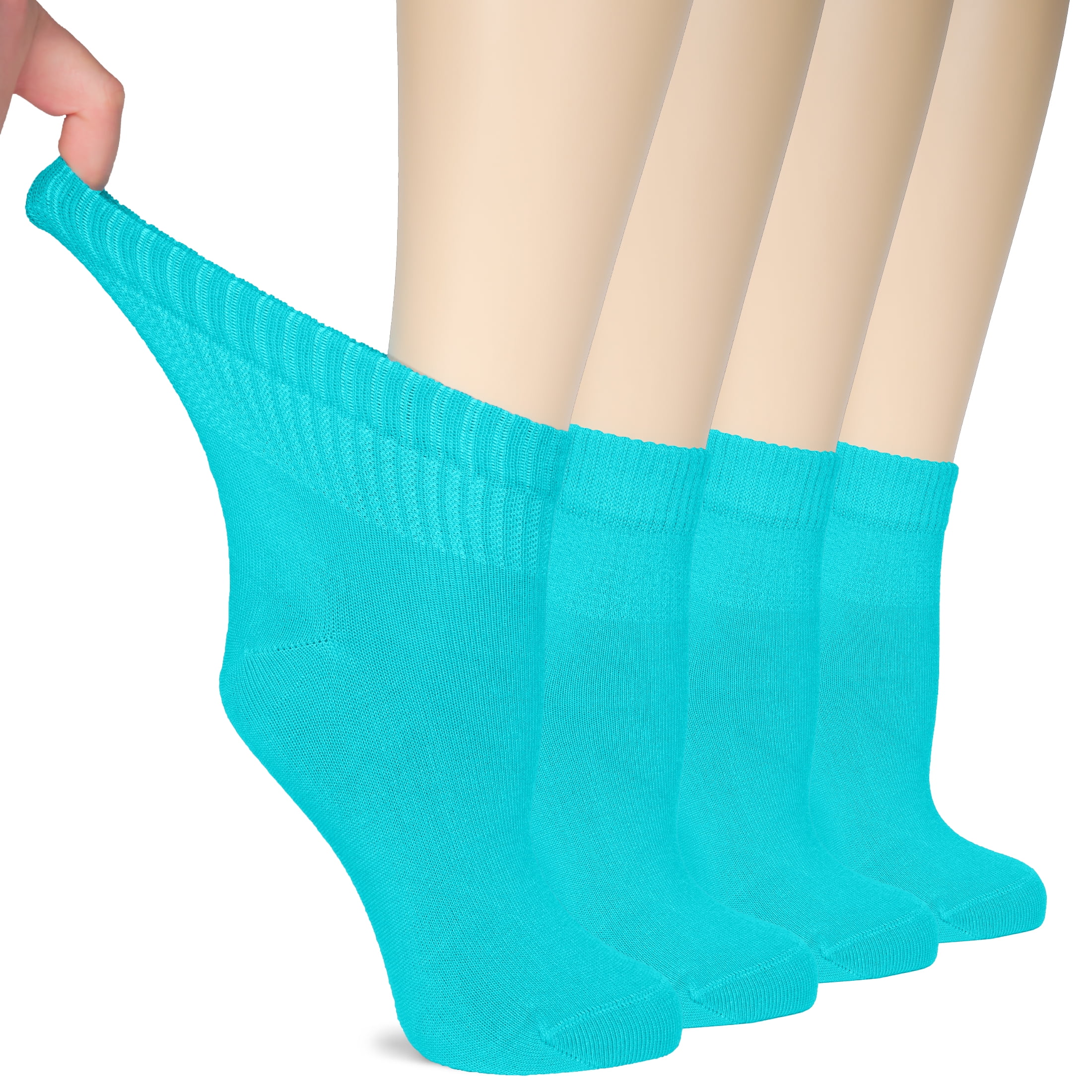 HUGH UGOLI Women Diabetic Ankle Socks, Super Soft & Thin Bamboo Socks