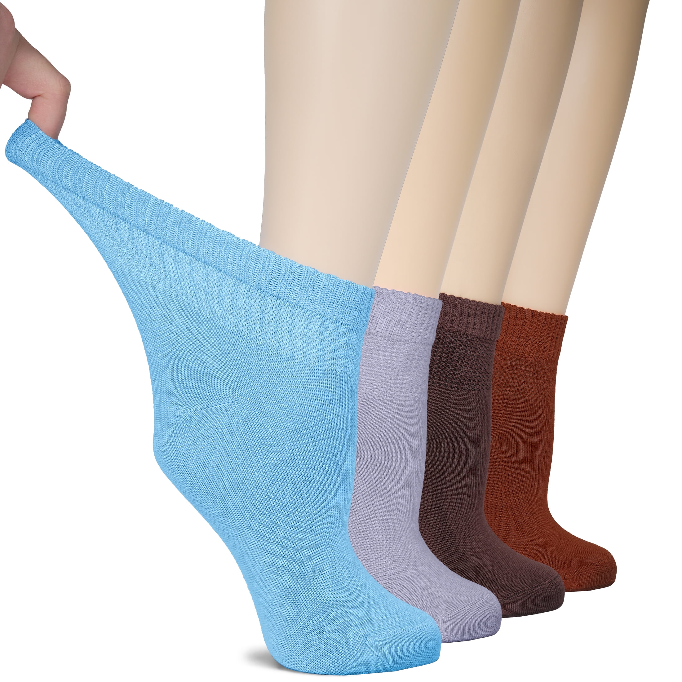 HUGH UGOLI Women Diabetic Ankle Socks, Super Soft , Thin Bamboo Socks