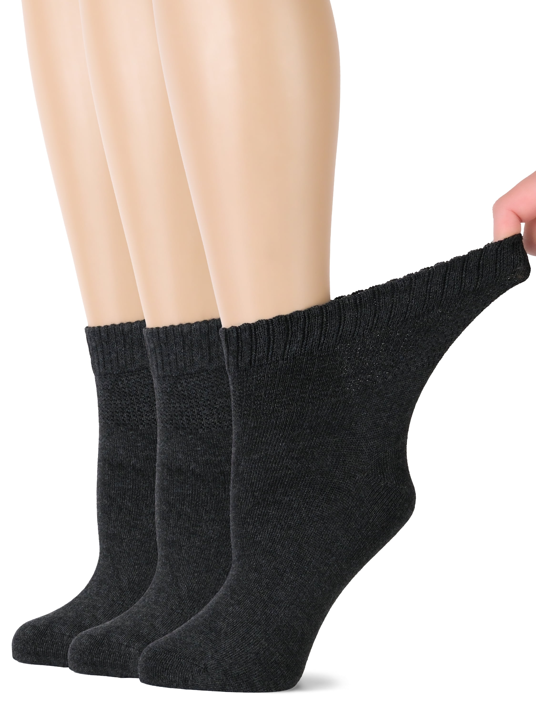 HUGH UGOLI Women's Bamboo Ankle Loose Fit Diabetic Socks, Soft ...