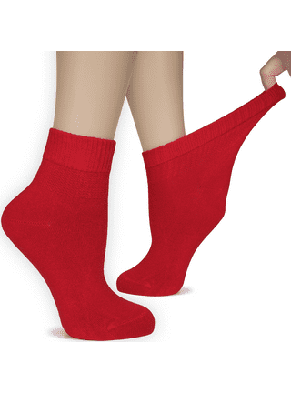 Ladies red ankle socks deals