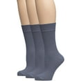 thumbnail image 1 of HUGH UGOLI Women's Bamboo Soft Crew Socks for Dress & Trouser, Thin, Seamless Toe & Non-Binding, 3 Pairs, Medium Gray, Shoe Size: 5-8, 1 of 3