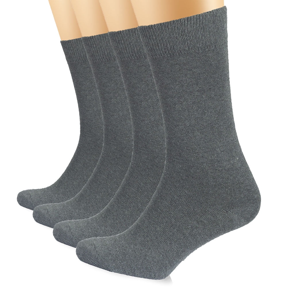 HUGH UGOLI Women's Cotton Crew Socks | Plain Color, Regular Fit, Soft ...