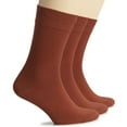 thumbnail image 1 of HUGH UGOLI Wool Socks for Women | Soft, Comfy, Warm Winter Crew Socks | Cozy Boot Socks, Comfort Seam & Non Binding, 3 Pairs, Bombay Brown, Shoe Size: 6-9, 1 of 5