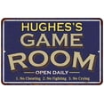 thumbnail image 1 of HUGHES'S Blue Game Room Gift Sign Metal Wall Decor 12x18 112180002219, 1 of 1