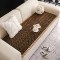 thumbnail image 1 of HUGNEO 28"x28" Plush Textured Sofa Seat Cushion, Non Slip Backing Couch Slipcover, Machine Washable Furniture Protector, Dark Coffee, 1 of 13