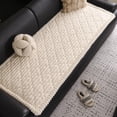 thumbnail image 1 of HUGNEO 28"x59" 100% Waterproof Sofa Cover, Non-Slip Plush Chenille Sofa Cushion, Machine Washable Furniture Protector for Pets & Kids, Beige, 1 of 14